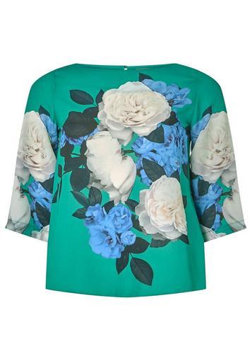 Dorothy Perkins Petite Green Placement Top
