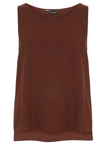 Dorothy Perkins Chocolate High Neck Cami Top