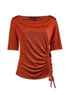Dorothy Perkins *rust Ruched Side Top