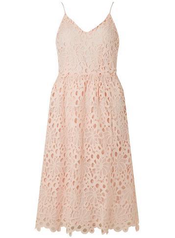 Dorothy Perkins *vila Peach Blush Midi Skater Dress
