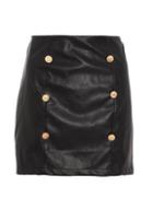 Dorothy Perkins * Quiz Black And Gold Button Skirt