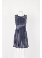 Dorothy Perkins *tenki Blue Stripy Skater Dress