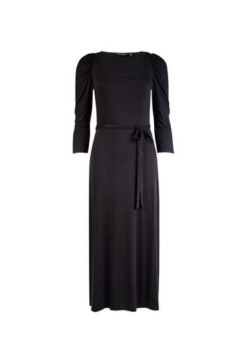 Dorothy Perkins Black Square Neck Midi Dress