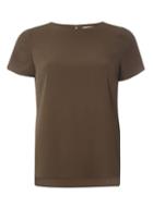 Dorothy Perkins Petite Khaki Side Zip T-shirt