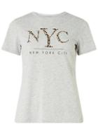 Dorothy Perkins Grey Nyc Motif T-shirt