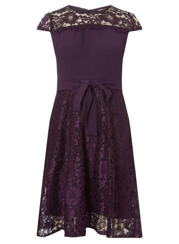 Dorothy Perkins *billie & Blossom Petite Purple Lace Dress