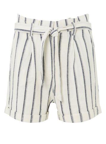 Dorothy Perkins Ivory Striped Paper Bag Shorts