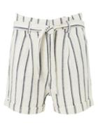 Dorothy Perkins Ivory Striped Paper Bag Shorts