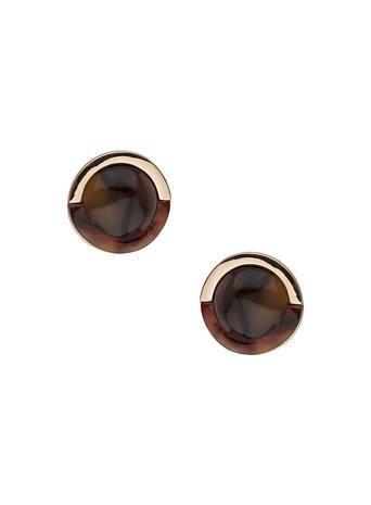 Dorothy Perkins Large Brown Circle Studs
