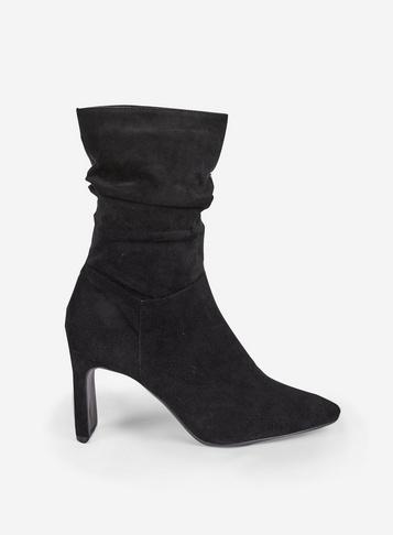 Dorothy Perkins Black Kanzi Ruched Heel Boots