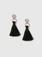 Dorothy Perkins Silver And Black Mini Tassel Earrings