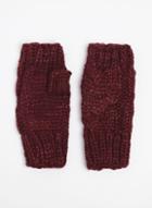 Dorothy Perkins Wine Lurex Fingerless Gloves