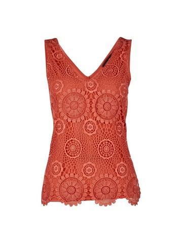 Dorothy Perkins Coral Guipure Lace Vest