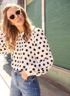 Dorothy Perkins Ivory Balloon Sleeve Top