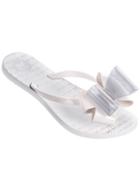 Dorothy Perkins *zaxy White Twin Bow Flip Flops