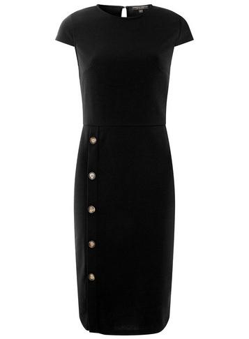 Dorothy Perkins Black Horn Button Pencil Dress