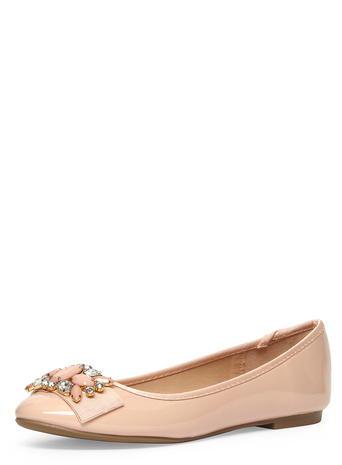 Dorothy Perkins Nude Patent Embellished Pumps