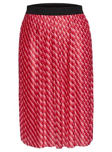 *only Red Pleated Midi Skirt