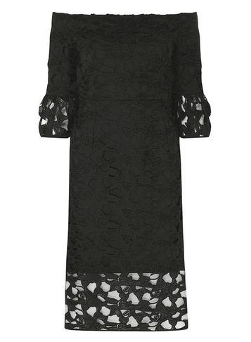 Dorothy Perkins Black Lace Bardot Shift Dress