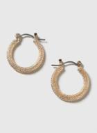 Dorothy Perkins Gold Textured Hoop Earrings