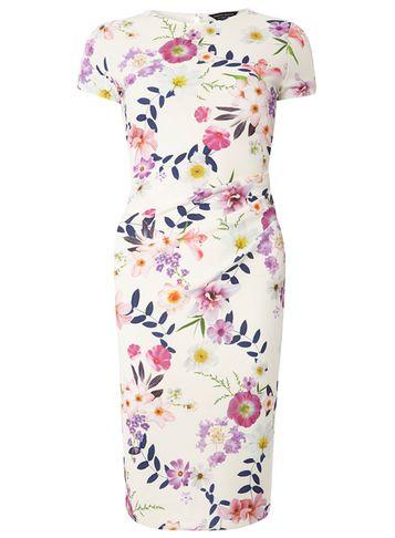 Dorothy Perkins Ivory Floral Pencil Dress