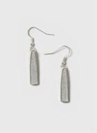 Dorothy Perkins Silver Glitter Drop Earrings