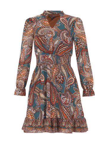 Dorothy Perkins *tenki Green Paisley Ruffle Dress