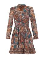 Dorothy Perkins *tenki Green Paisley Ruffle Dress