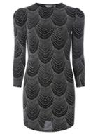 Dorothy Perkins Petite Silver Puff Sleeve Bodycon Dress