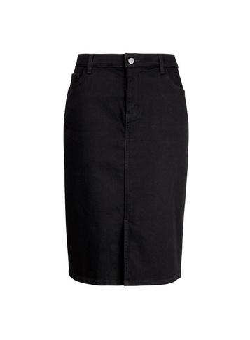 Dorothy Perkins Black Entry Midi Denim Skirt