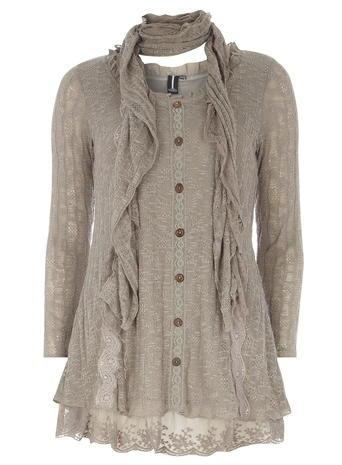 Dorothy Perkins *izabel London Grey Top