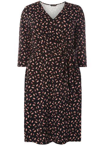 Dorothy Perkins Dp Curve Black Jersey Belted Dress