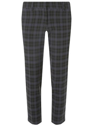 Dorothy Perkins Navy And Black Checked Ankle Grazer Trousers