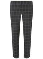 Dorothy Perkins Navy And Black Checked Ankle Grazer Trousers