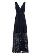 Dorothy Perkins *chi Chi London Navy Plunge Lace Maxi Dress