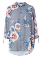 Dorothy Perkins Dp Curve Floral Drawcord Shirt