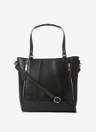 Dorothy Perkins Black Zip Detail Tote Bag
