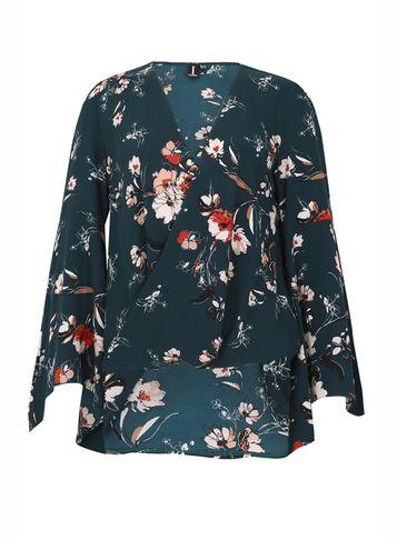 Dorothy Perkins *izabel London Green Long Sleeve Top