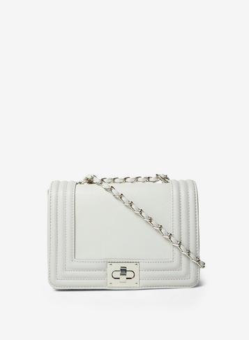 Dorothy Perkins Grey Iconic Lock Cross Body Bag