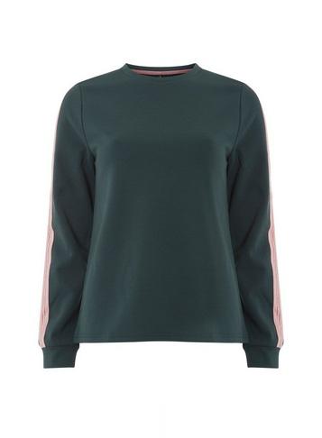 Dorothy Perkins *only Green Jersey Stripe Jumper