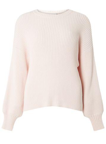 Dorothy Perkins *noisy May Pink Baloon Sleeve Pullover Jumper
