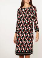 Dorothy Perkins *tall Multi Colour Geometric Print Shift Dress