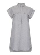 Dorothy Perkins *izabel London Grey Denim Look Shirt