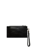 Dorothy Perkins Black Croc Plait Wristlet Bag