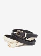 Dorothy Perkins 2 Pack Black And Bone Formal Belt