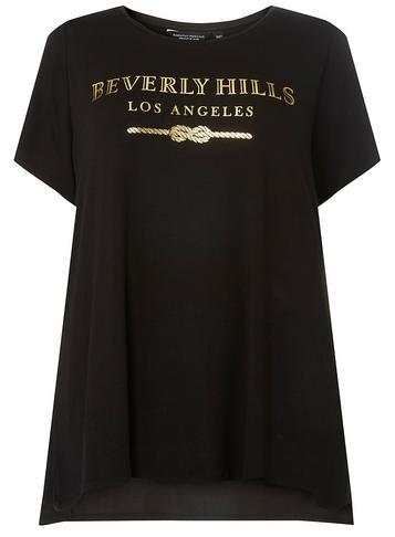 Dorothy Perkins Dp Curve Black Berverly Hills T-shirt