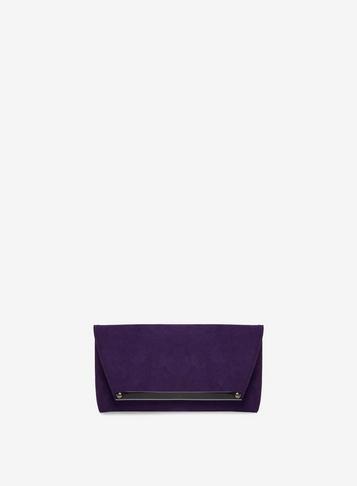 Dorothy Perkins Purple Metal Bar Clutch Bag