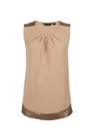 Dorothy Perkins Taupe Sequin Sleeveless Top