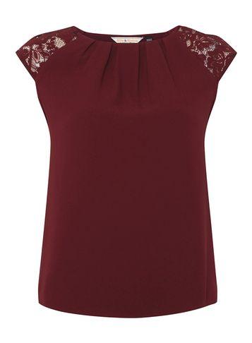 Dorothy Perkins *billie & Blossom Mulberry Lace Shell Top