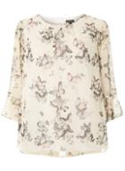 Dorothy Perkins *billie & Blossom Curve White Butterfly Print Top